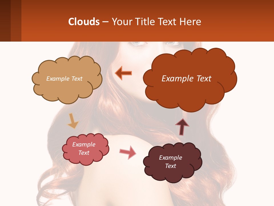 A Beautiful Woman With Long Red Hair Powerpoint Template PowerPoint Template