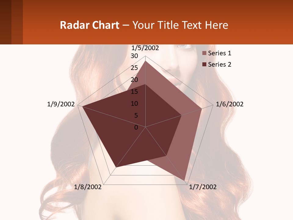 A Beautiful Woman With Long Red Hair Powerpoint Template PowerPoint Template