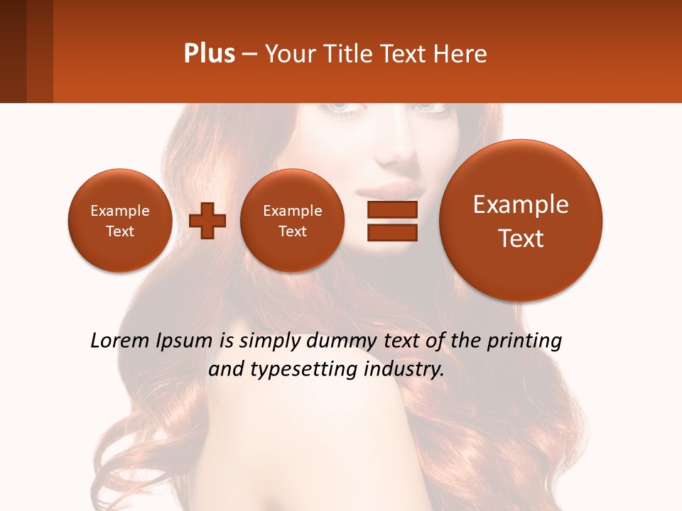 A Beautiful Woman With Long Red Hair Powerpoint Template PowerPoint Template