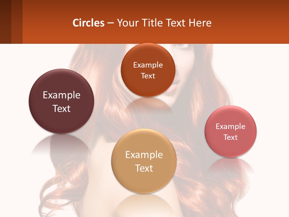 A Beautiful Woman With Long Red Hair Powerpoint Template PowerPoint Template