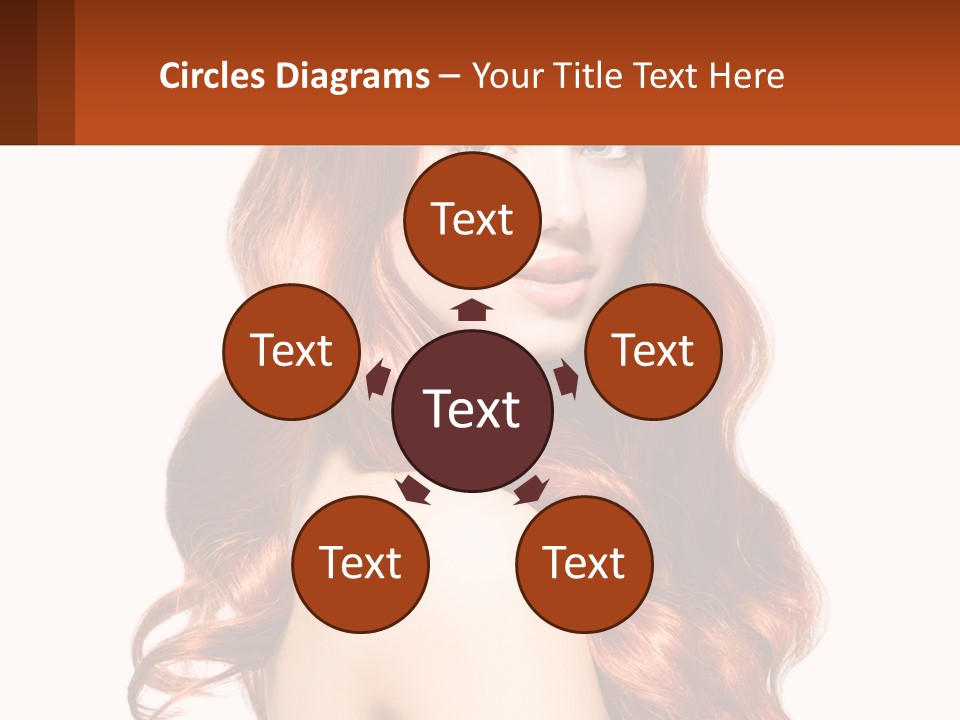 A Beautiful Woman With Long Red Hair Powerpoint Template PowerPoint Template