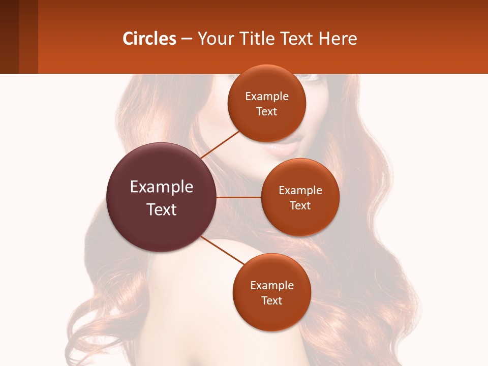 A Beautiful Woman With Long Red Hair Powerpoint Template PowerPoint Template