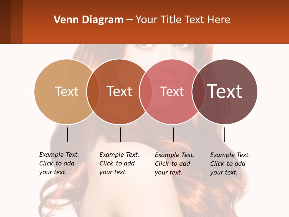 A Beautiful Woman With Long Red Hair Powerpoint Template PowerPoint Template