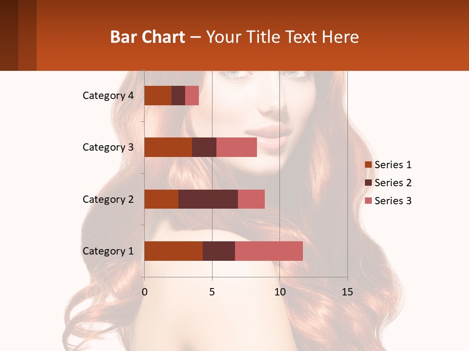 A Beautiful Woman With Long Red Hair Powerpoint Template PowerPoint Template