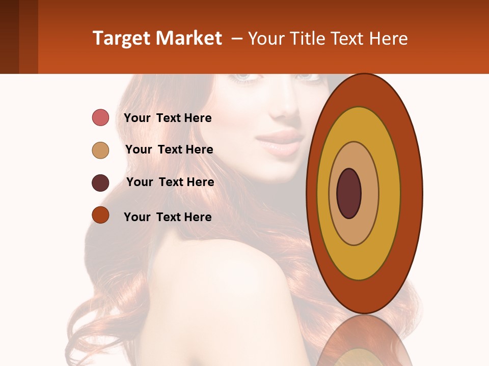 A Beautiful Woman With Long Red Hair Powerpoint Template PowerPoint Template
