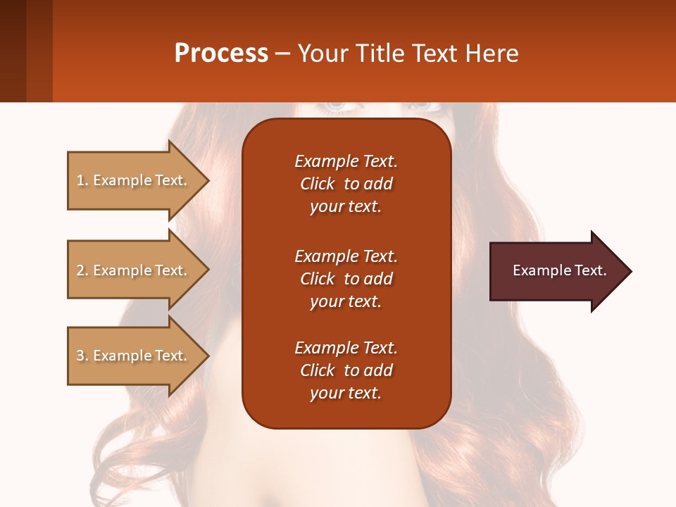 A Beautiful Woman With Long Red Hair Powerpoint Template PowerPoint Template
