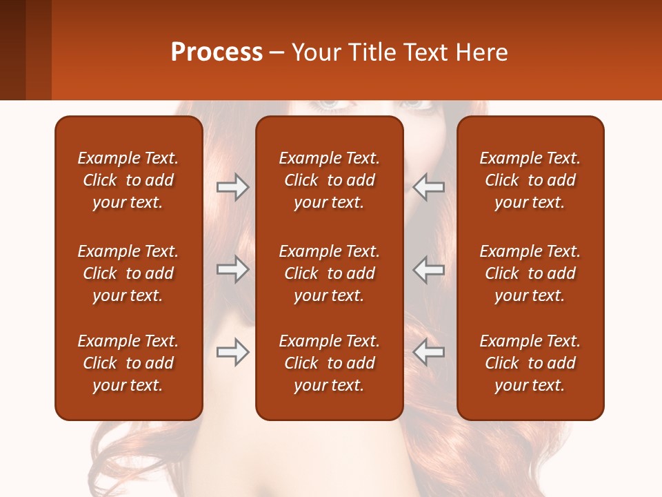 A Beautiful Woman With Long Red Hair Powerpoint Template PowerPoint Template