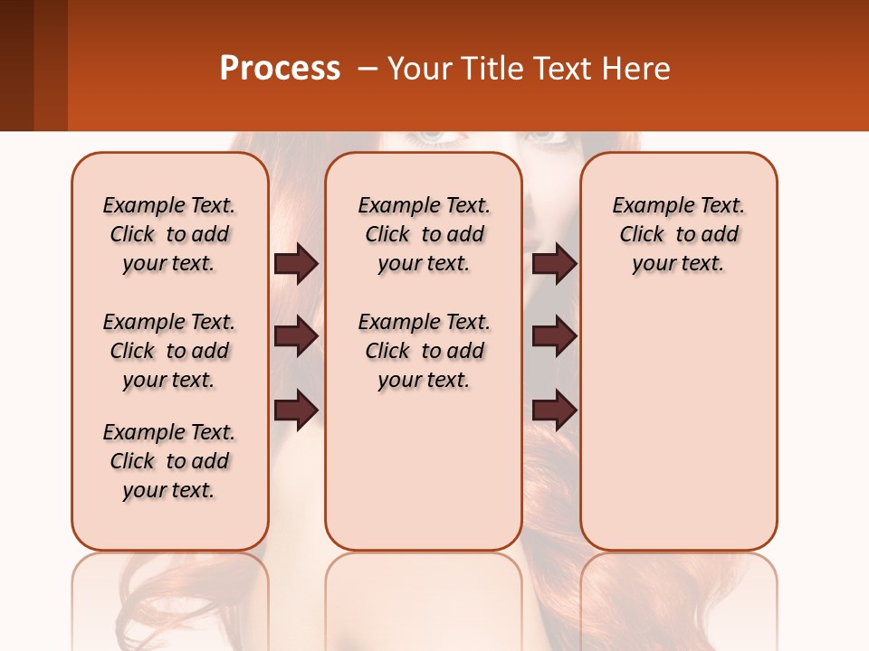 A Beautiful Woman With Long Red Hair Powerpoint Template PowerPoint Template