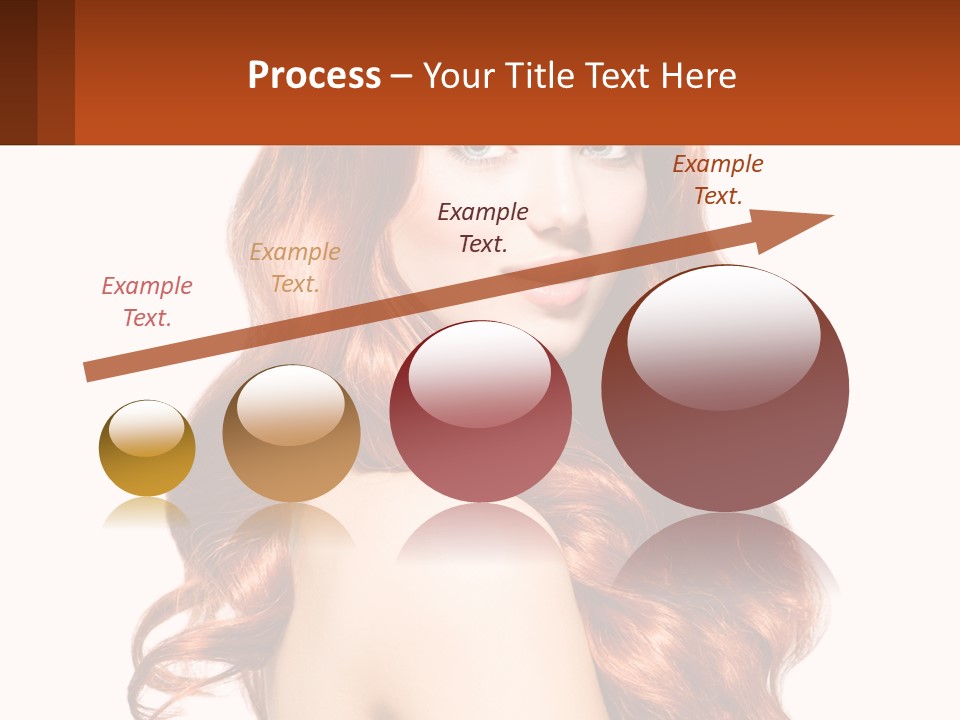 A Beautiful Woman With Long Red Hair Powerpoint Template PowerPoint Template