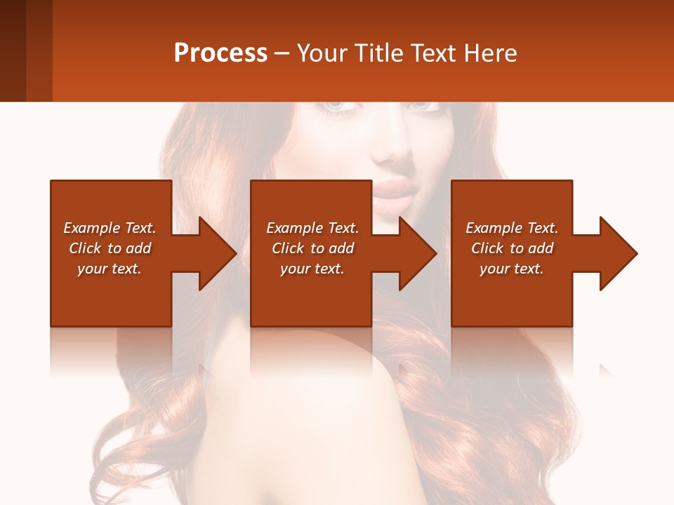 A Beautiful Woman With Long Red Hair Powerpoint Template PowerPoint Template