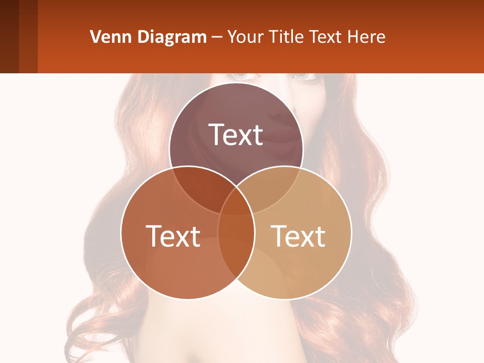 A Beautiful Woman With Long Red Hair Powerpoint Template PowerPoint Template