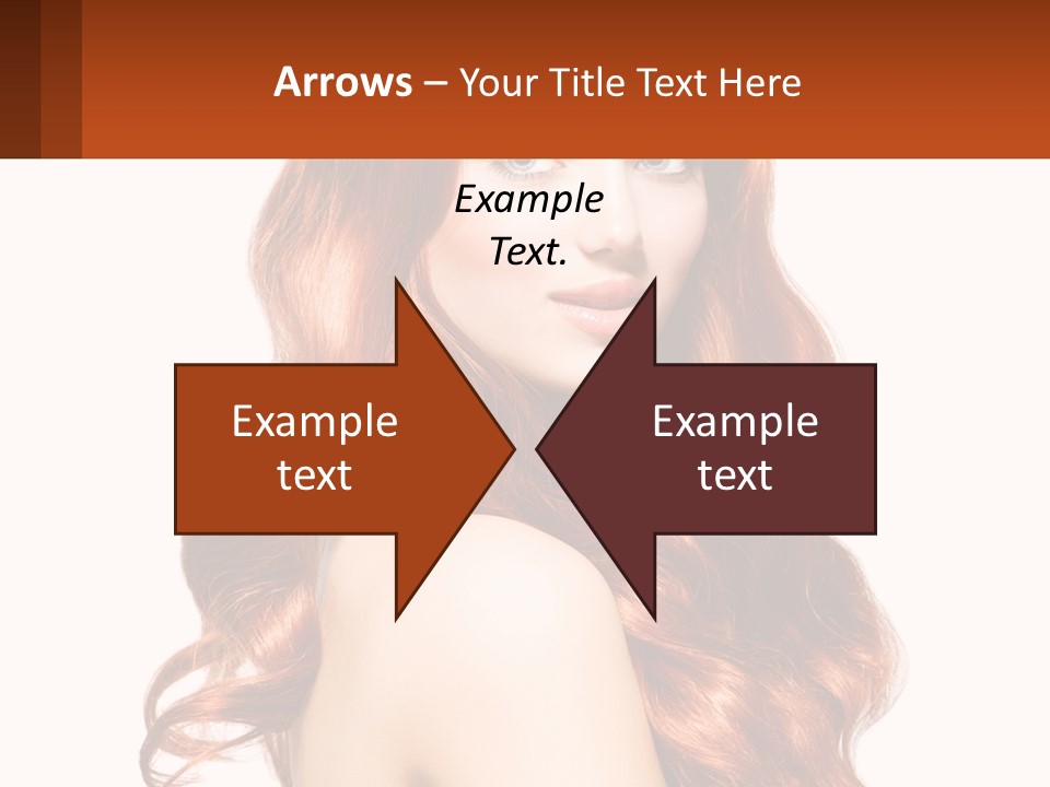 A Beautiful Woman With Long Red Hair Powerpoint Template PowerPoint Template