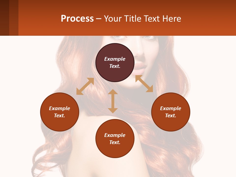 A Beautiful Woman With Long Red Hair Powerpoint Template PowerPoint Template