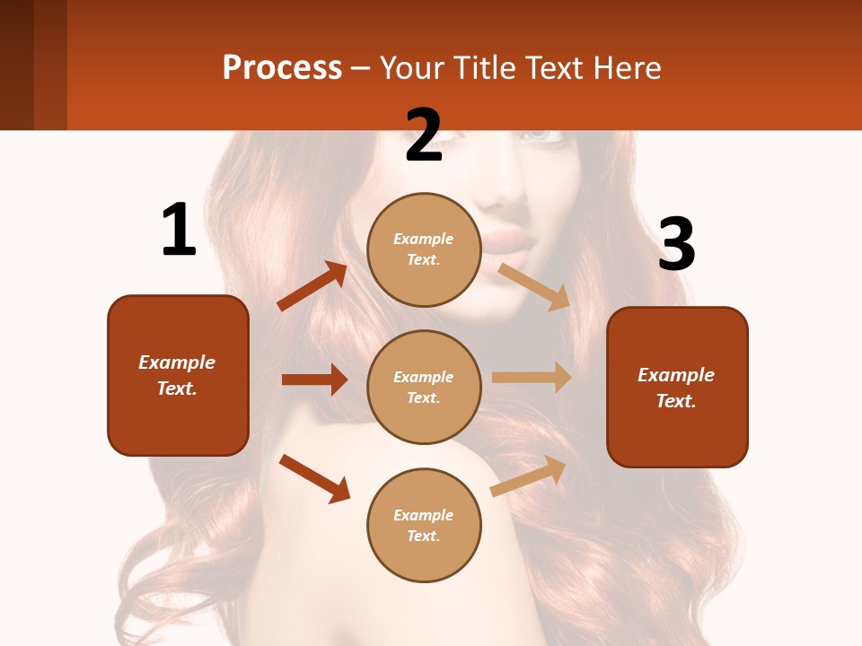 A Beautiful Woman With Long Red Hair Powerpoint Template PowerPoint Template