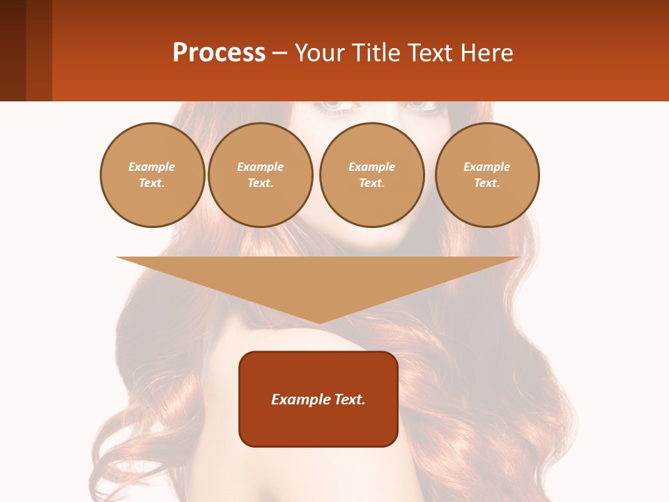 A Beautiful Woman With Long Red Hair Powerpoint Template PowerPoint Template