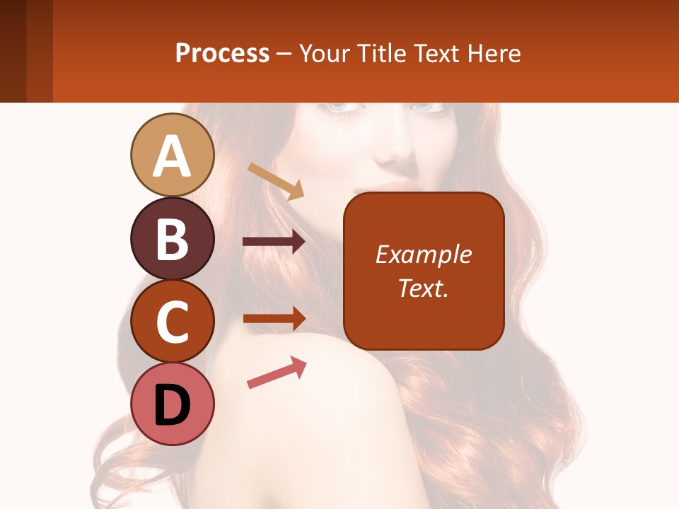 A Beautiful Woman With Long Red Hair Powerpoint Template PowerPoint Template