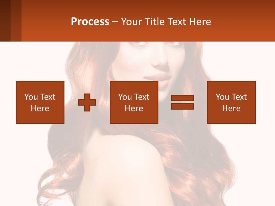 A Beautiful Woman With Long Red Hair Powerpoint Template PowerPoint Template