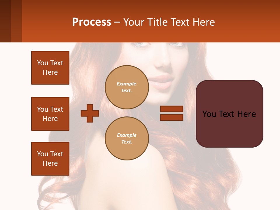 A Beautiful Woman With Long Red Hair Powerpoint Template PowerPoint Template
