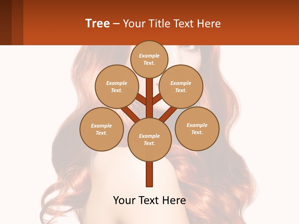 A Beautiful Woman With Long Red Hair Powerpoint Template PowerPoint Template