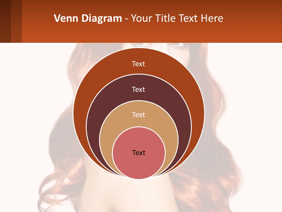 A Beautiful Woman With Long Red Hair Powerpoint Template PowerPoint Template
