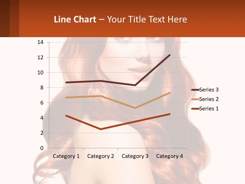A Beautiful Woman With Long Red Hair Powerpoint Template PowerPoint Template