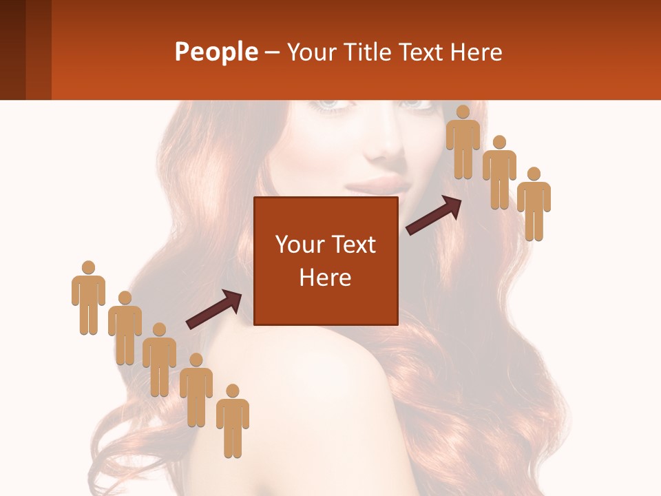 A Beautiful Woman With Long Red Hair Powerpoint Template PowerPoint Template