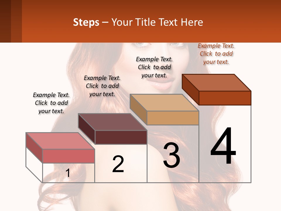 A Beautiful Woman With Long Red Hair Powerpoint Template PowerPoint Template