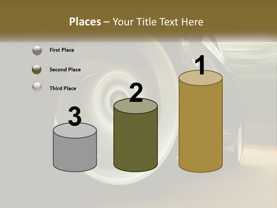 A Car Driving On A Road With A Blurry Background PowerPoint Template