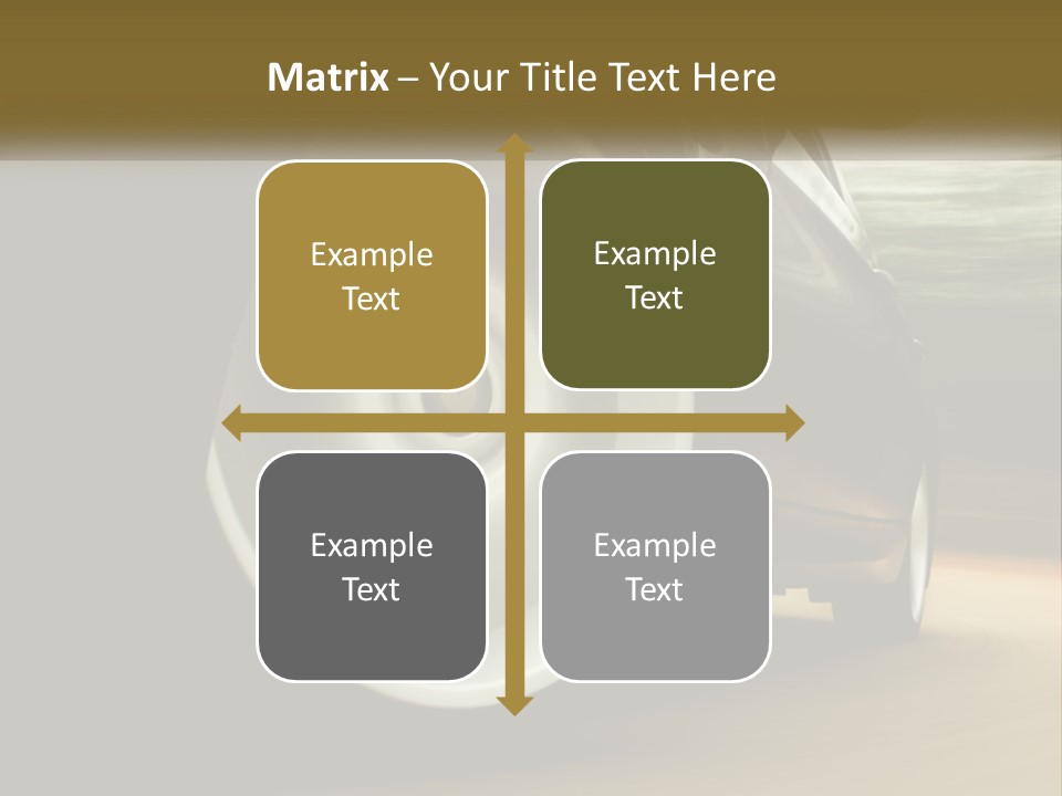 A Car Driving On A Road With A Blurry Background PowerPoint Template