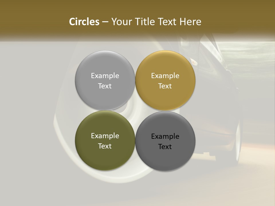 A Car Driving On A Road With A Blurry Background PowerPoint Template