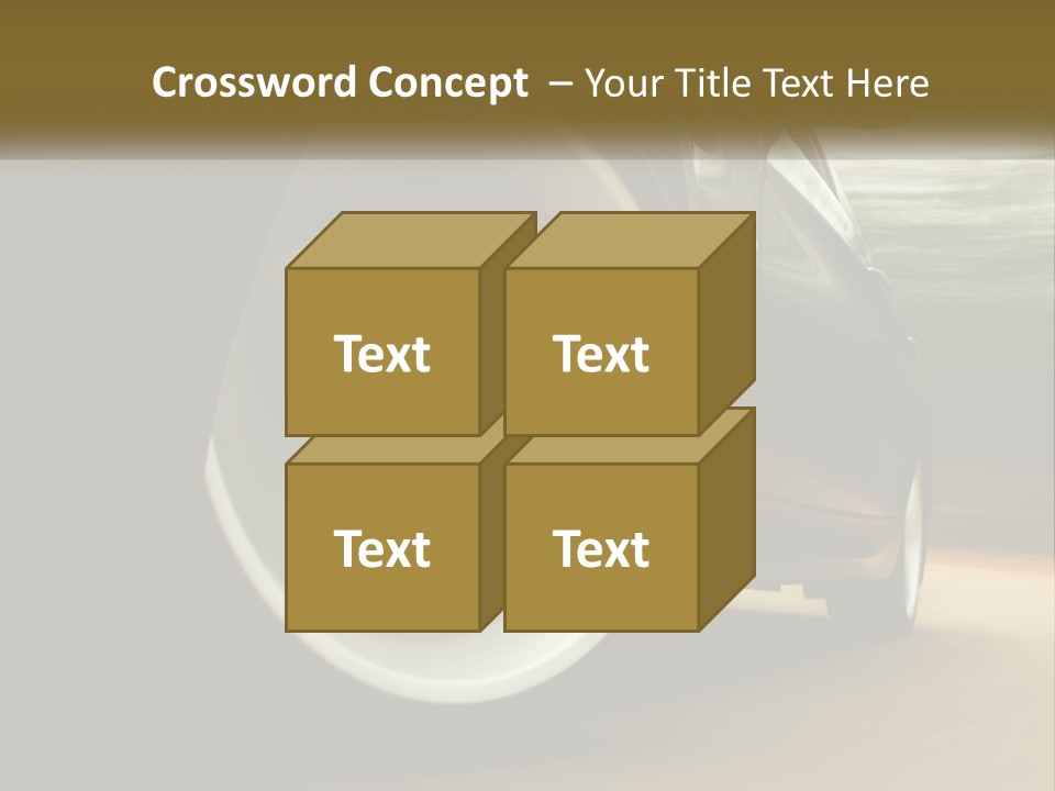 A Car Driving On A Road With A Blurry Background PowerPoint Template