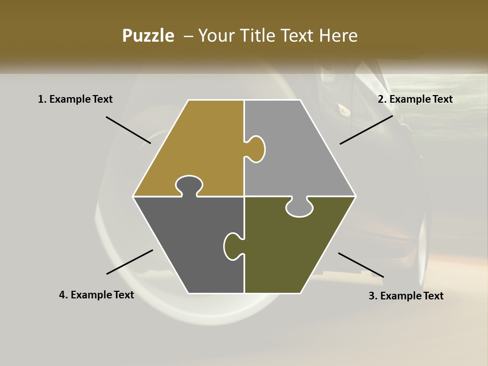 A Car Driving On A Road With A Blurry Background PowerPoint Template