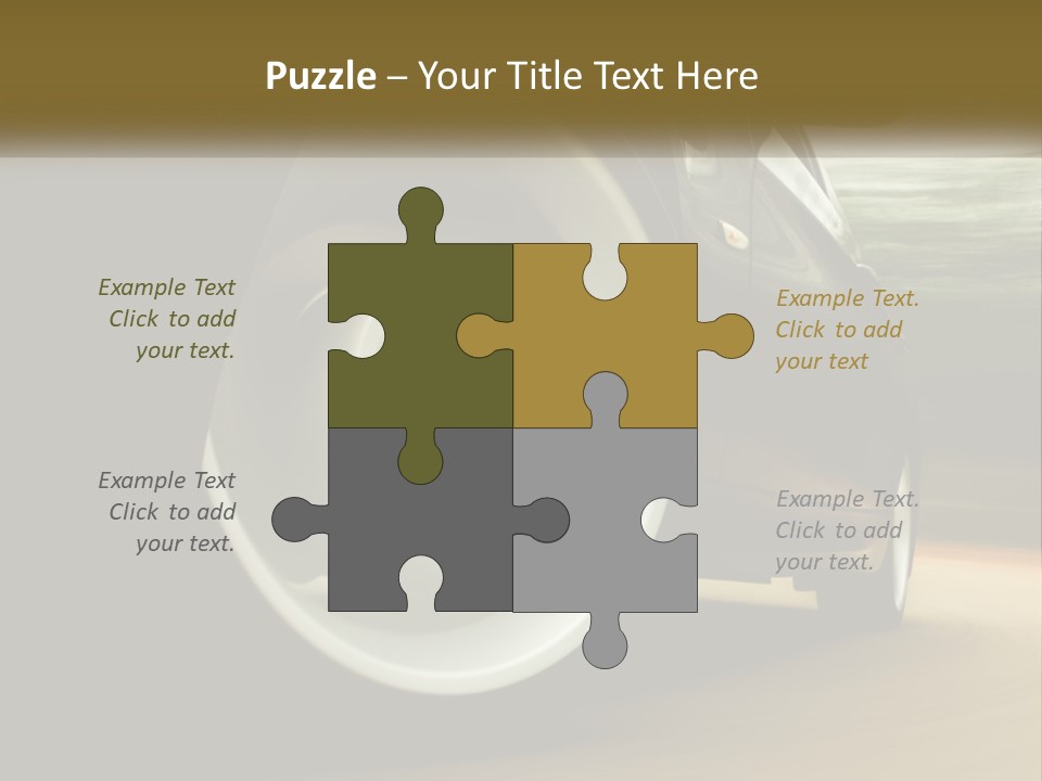 A Car Driving On A Road With A Blurry Background PowerPoint Template