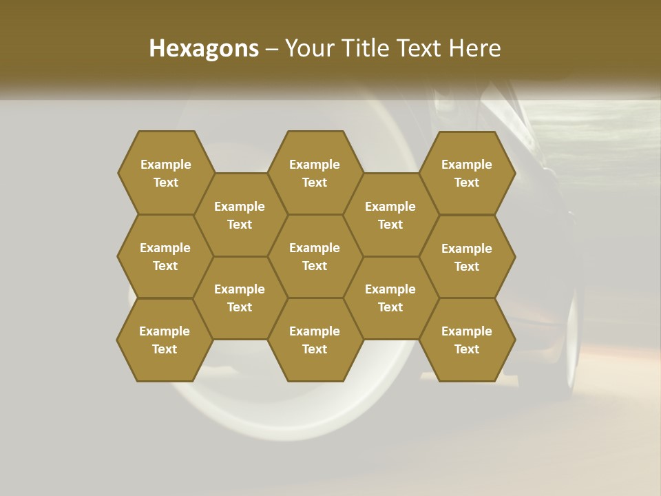 A Car Driving On A Road With A Blurry Background PowerPoint Template