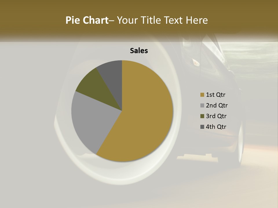 A Car Driving On A Road With A Blurry Background PowerPoint Template