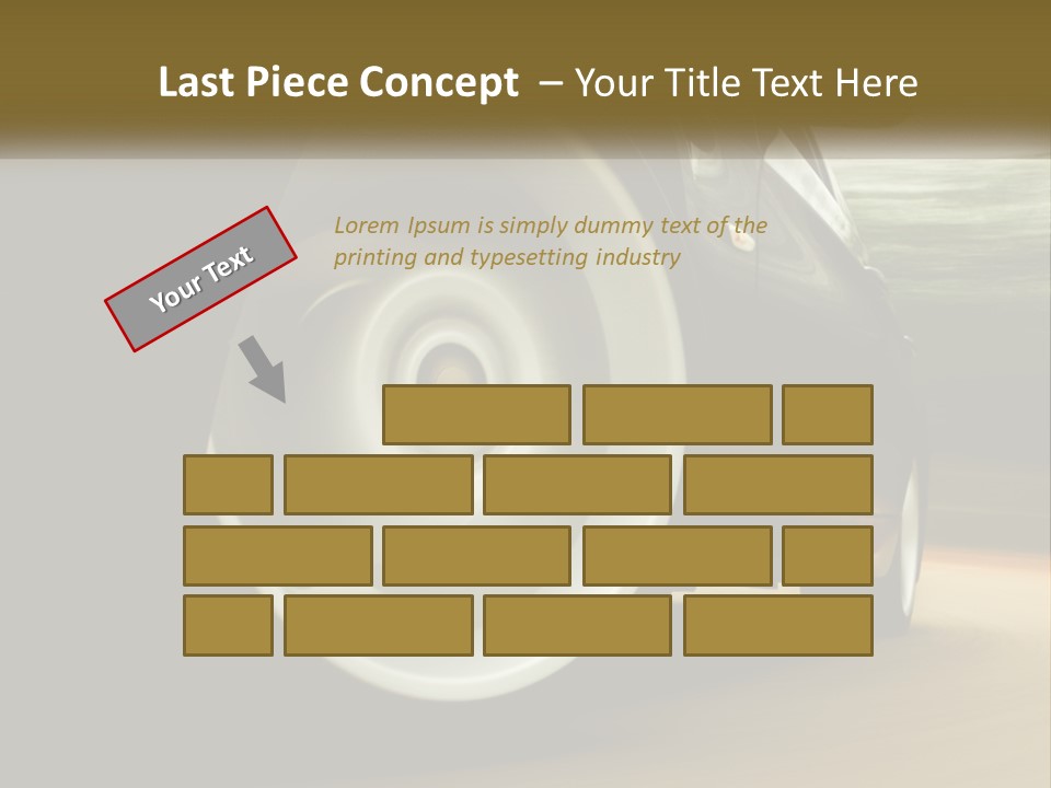 A Car Driving On A Road With A Blurry Background PowerPoint Template