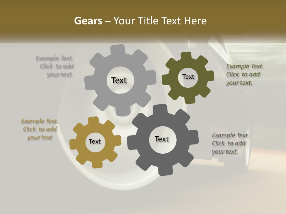 A Car Driving On A Road With A Blurry Background PowerPoint Template