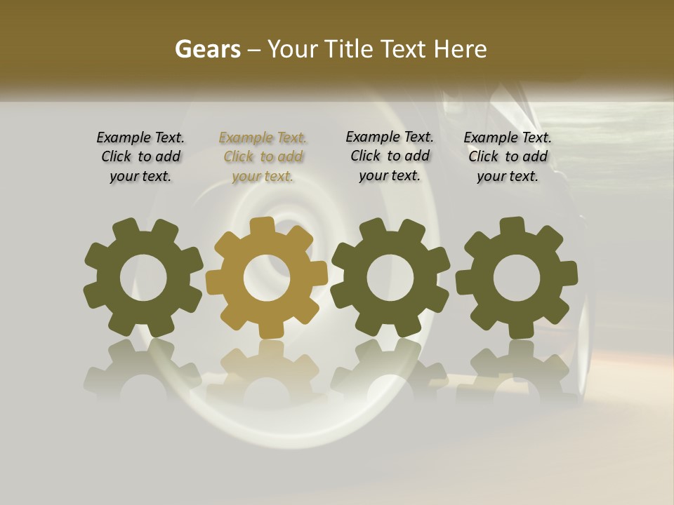 A Car Driving On A Road With A Blurry Background PowerPoint Template