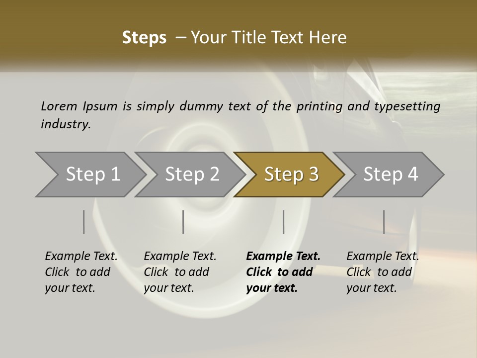 A Car Driving On A Road With A Blurry Background PowerPoint Template