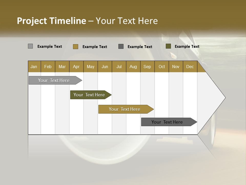 A Car Driving On A Road With A Blurry Background PowerPoint Template