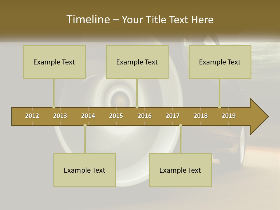 A Car Driving On A Road With A Blurry Background PowerPoint Template