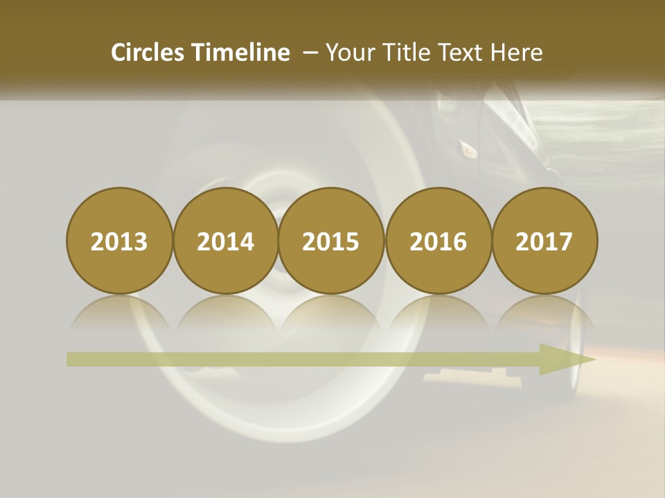 A Car Driving On A Road With A Blurry Background PowerPoint Template