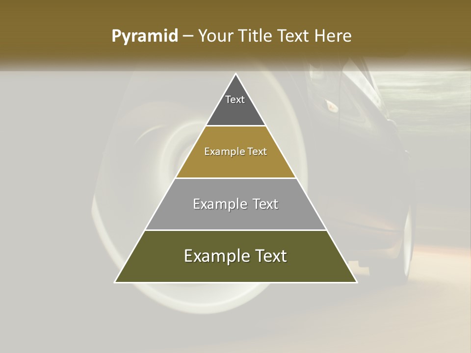 A Car Driving On A Road With A Blurry Background PowerPoint Template