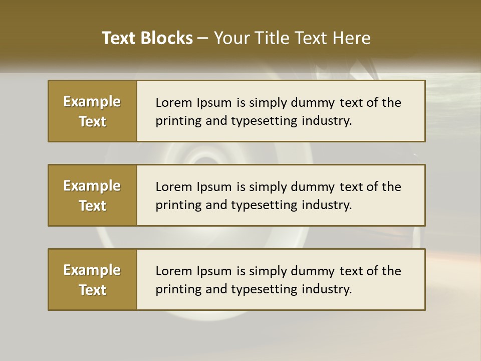 A Car Driving On A Road With A Blurry Background PowerPoint Template