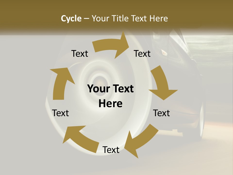 A Car Driving On A Road With A Blurry Background PowerPoint Template