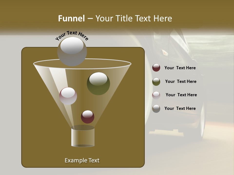 A Car Driving On A Road With A Blurry Background PowerPoint Template