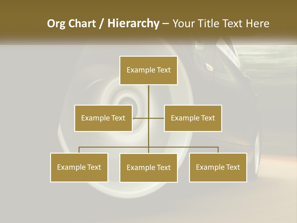 A Car Driving On A Road With A Blurry Background PowerPoint Template