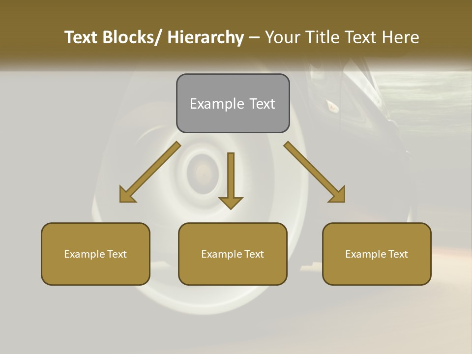 A Car Driving On A Road With A Blurry Background PowerPoint Template