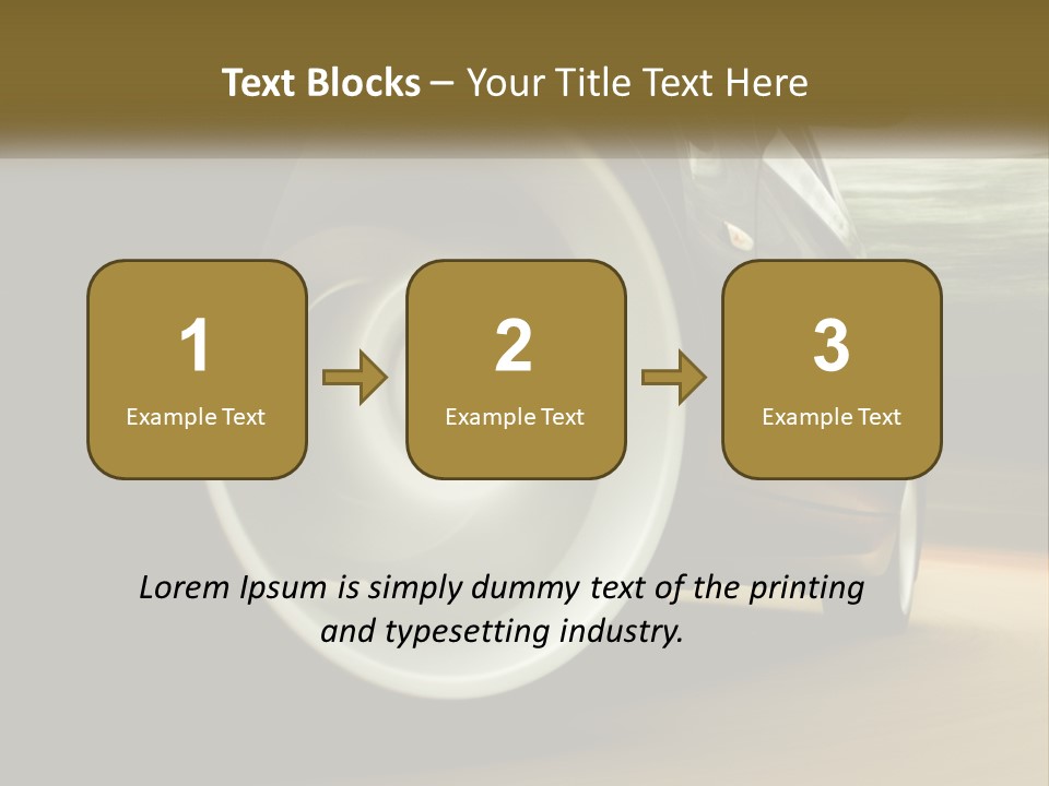 A Car Driving On A Road With A Blurry Background PowerPoint Template