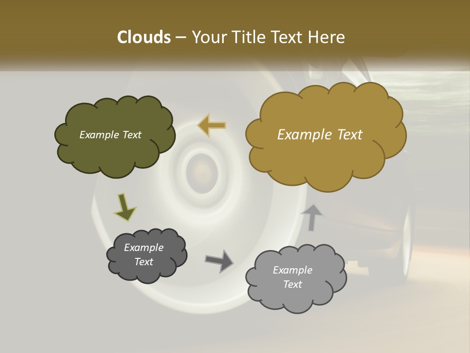 A Car Driving On A Road With A Blurry Background PowerPoint Template